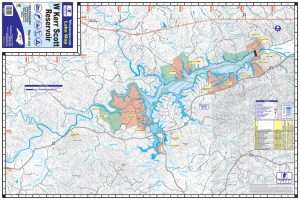 W Kerr Scott Reservoir Waterproof Lake Map 1204
