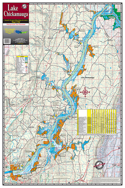 Chickamauga Lake Maps Tennessee 9817