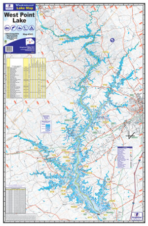 West Point Lake Waterproof Lake Map 303