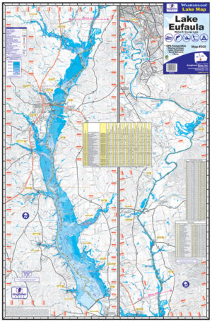 Lake Eufaula Waterproof Lake Map 308