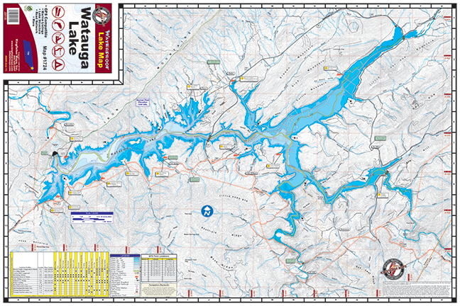 Lake Watauga Waterproof Map #1724