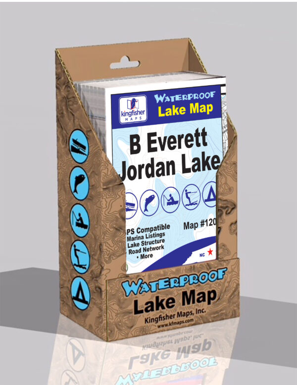 B Everett Jordan Lake Waterproof Lake Map 1202 Wholesale