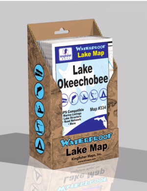 Lake Okeechobee Waterproof Lake Map 334 Wholesale