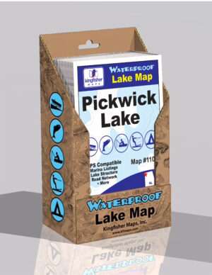 Pickwick Lake Map #110 in a display box