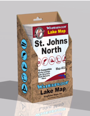 St Johns North Waterproof Lake Map 332