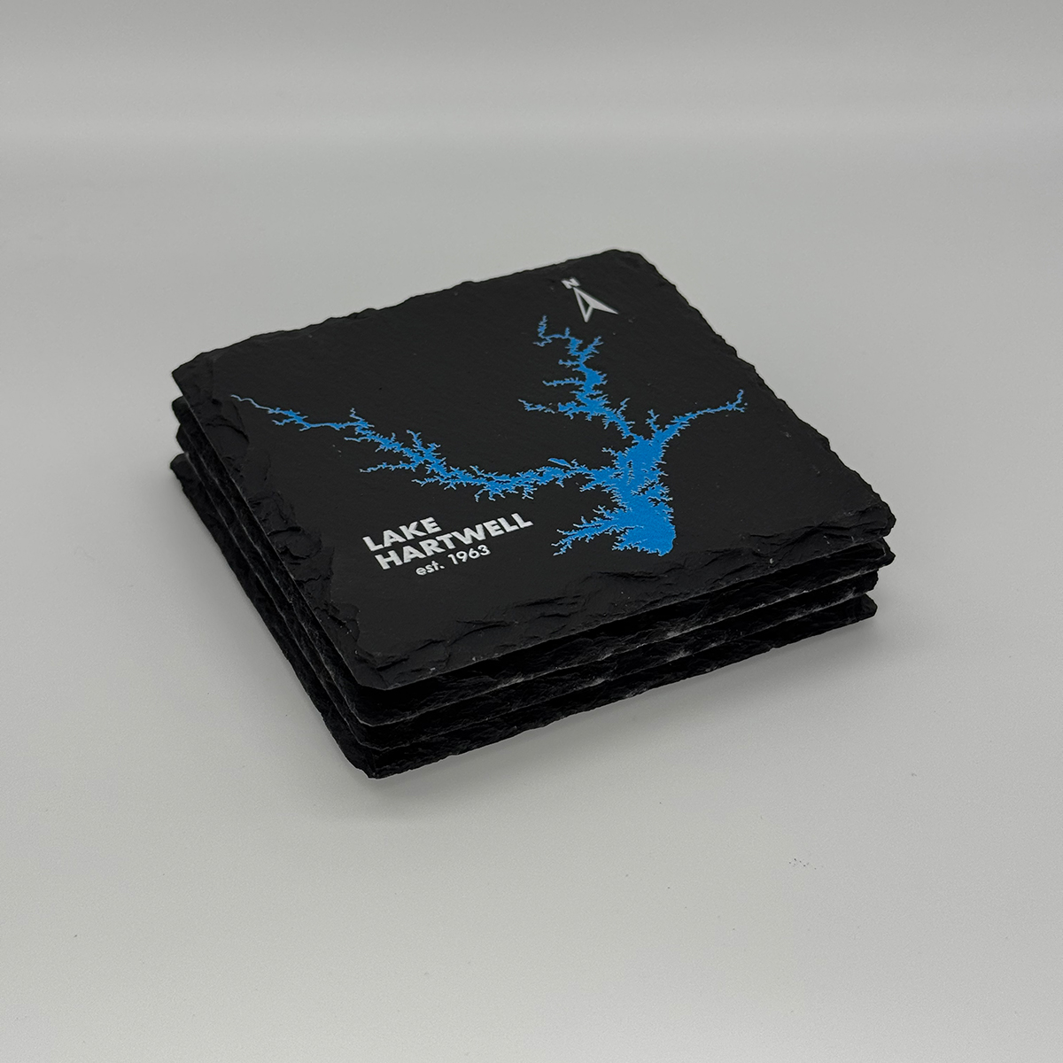 Set of Lake Hartwell Slate Coasters