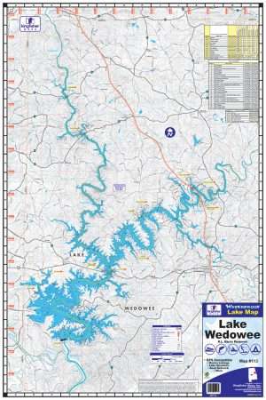 Lake Wedowee Waterproof Lake Map 113