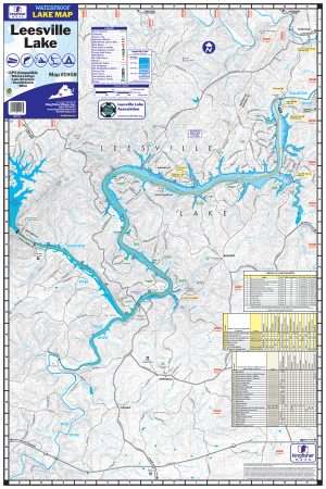Leesville Lake Waterproof Lake Map 1908