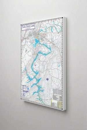 Neely Henry Lake Map on Canvas